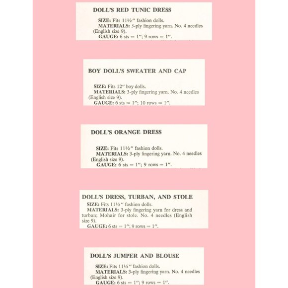 Fits Barbie Fashion Doll Clothing 1950s Clothes Easy Knitting Pattern Beginners - Picture 7 of 8